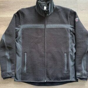 DALE OF NORWAY BLACK WINDSTOPPER JACKET FULL ZIP SWEATER WOOL MENS XL